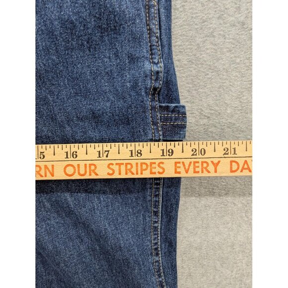 Vintage Squeeze Overalls Womens Medium Blue Denim Bib Carpenter Pockets Y2K - Picture 7 of 16